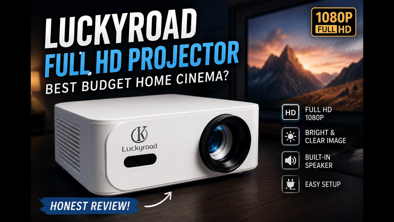 Full HD Smart Projector Review | 4K Support, Android TV, Wi-Fi & Auto Focus