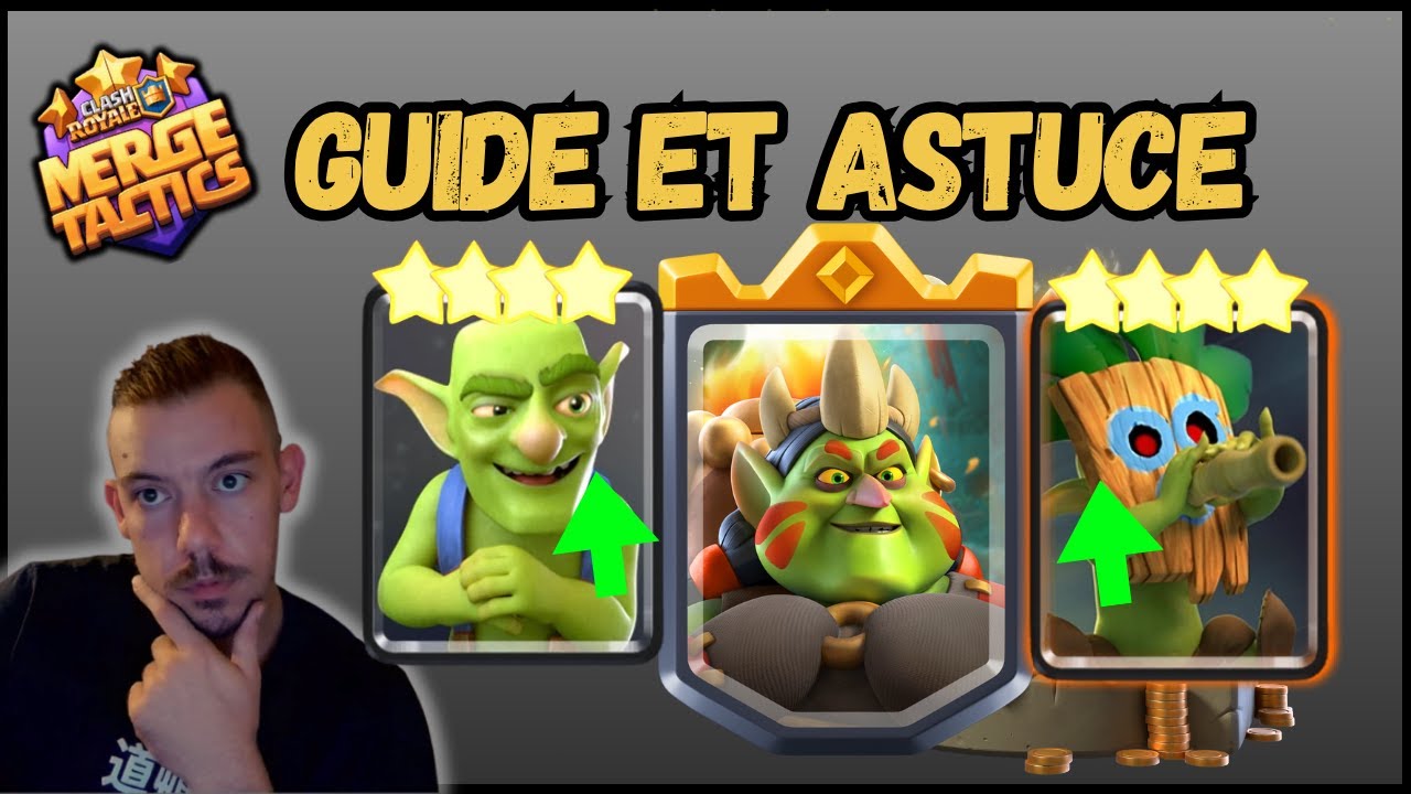 GUIDE ET ASTUCE COMMENT JOUER  LA REINE GOBLINE  CLASH ROYAL MERGE TACTICS