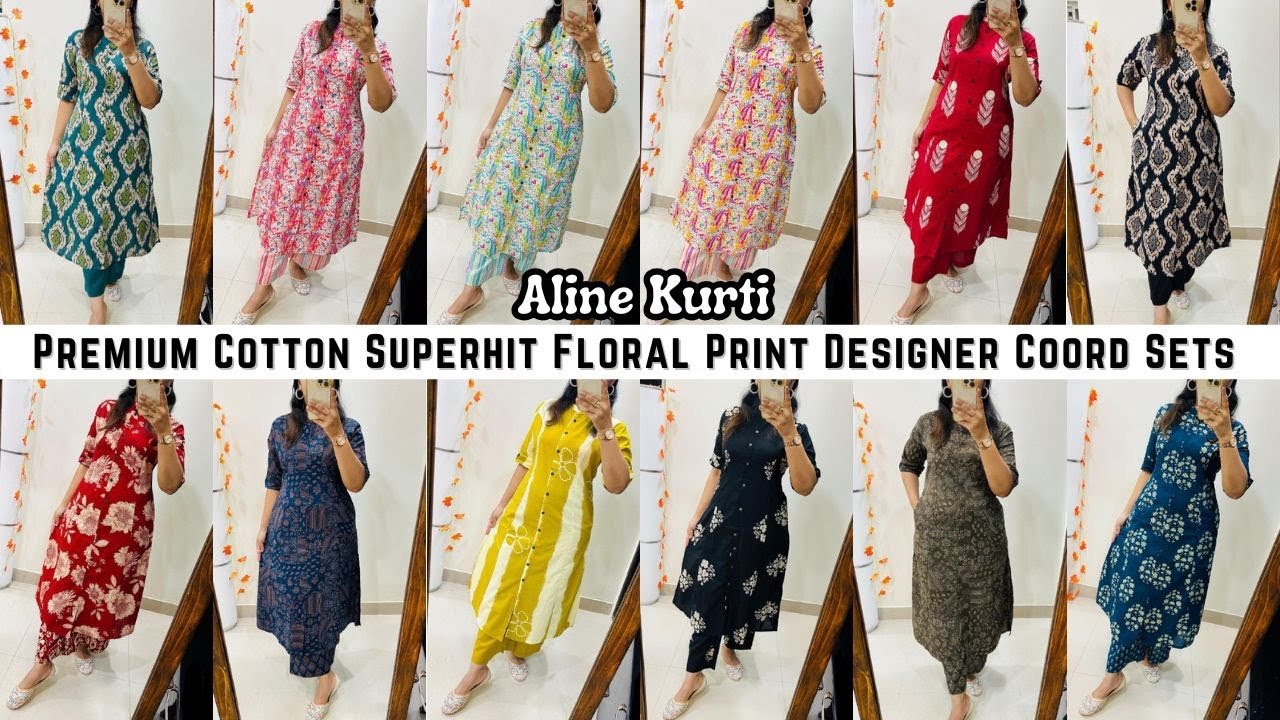 Premium Cotton Floral Print Designer Coord Sets #cotton #coordset #coordsetforwomen #coordsets