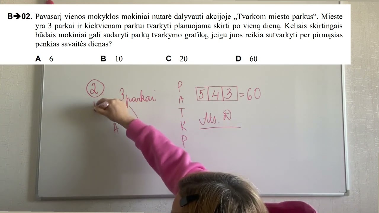 11 klasė.  VBE pirma dalis. A - B kursas
