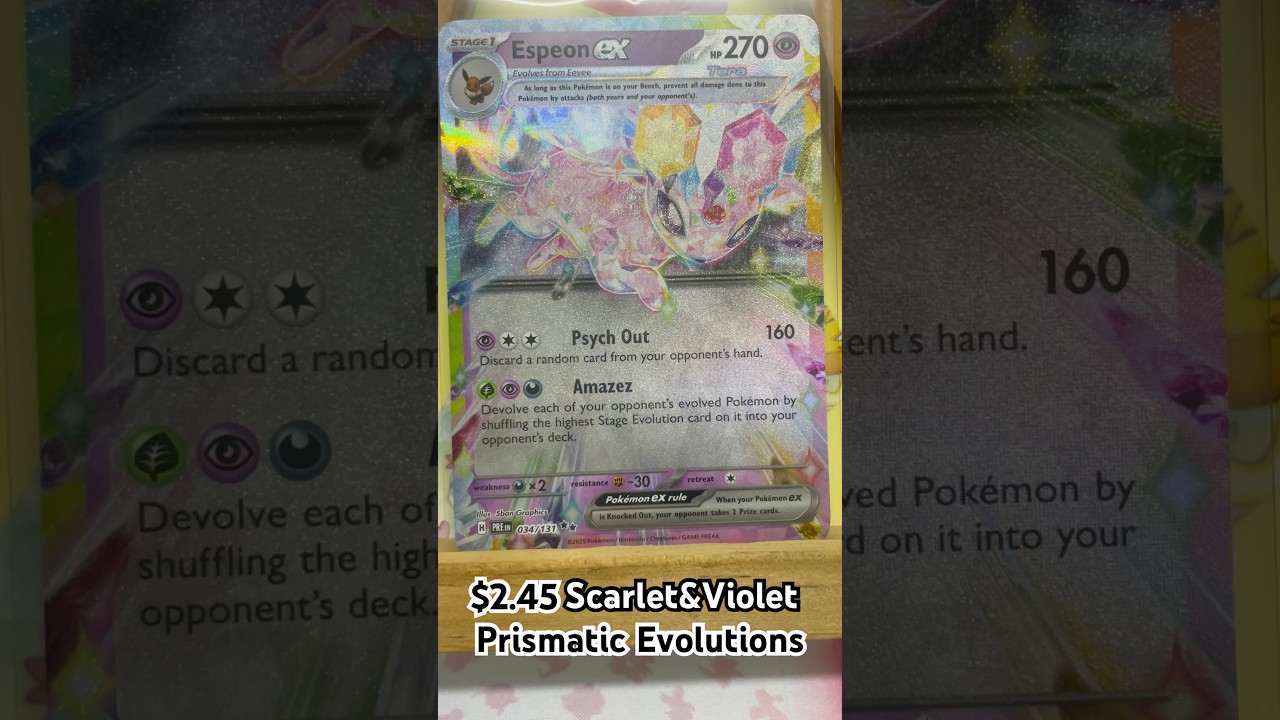 Espeon Ex Scarlet&Violet Prismatic Evolutions 
