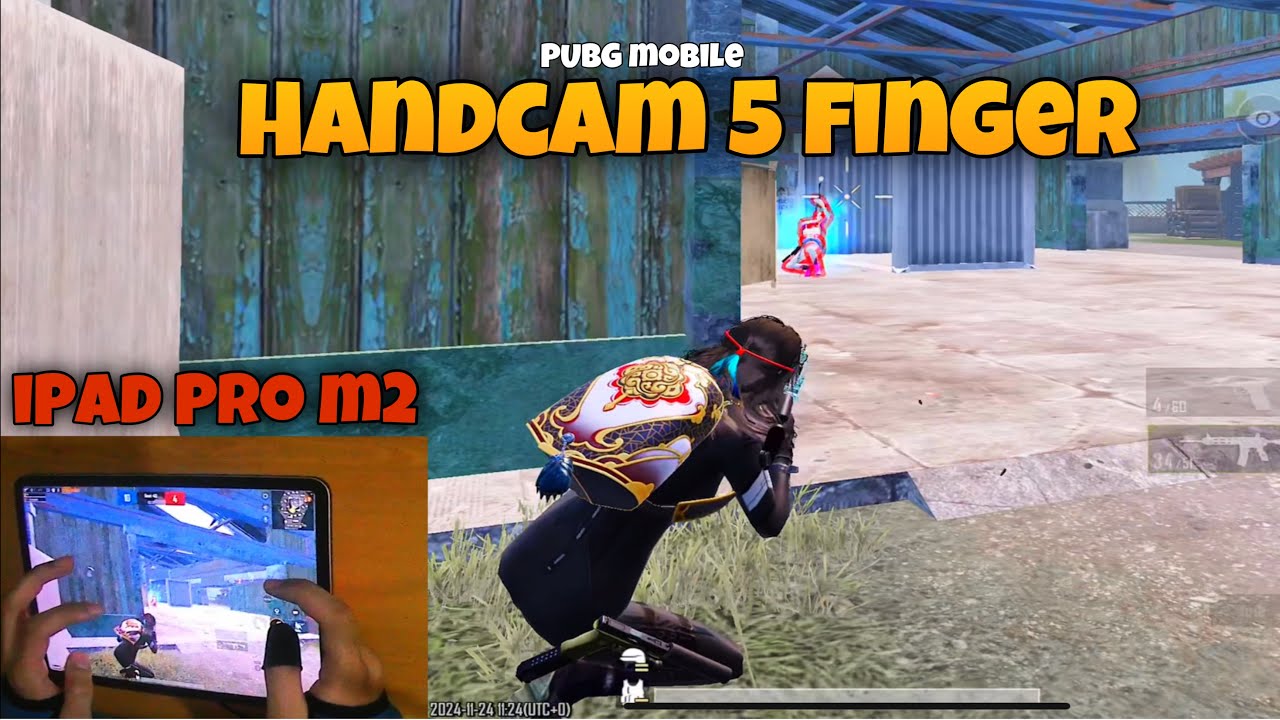 11-inch iPad Handcam 120fps PUBG Test | iPad Pro M2 4th Generation | 5-Finger + Gyroscope Gameplay