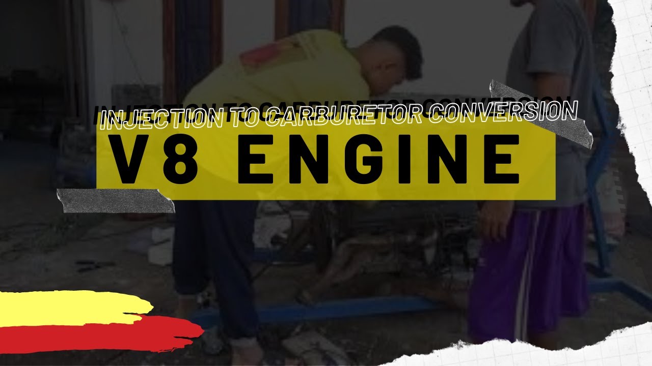 merubah injeksi menjadi karburator mesin BMW V8 || injection to carburetor conversion V8 engine