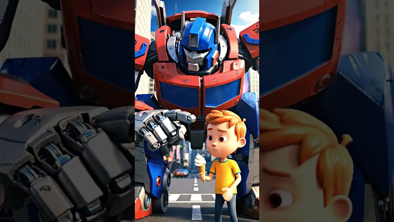 Transformer Robot Eating Ice Cream