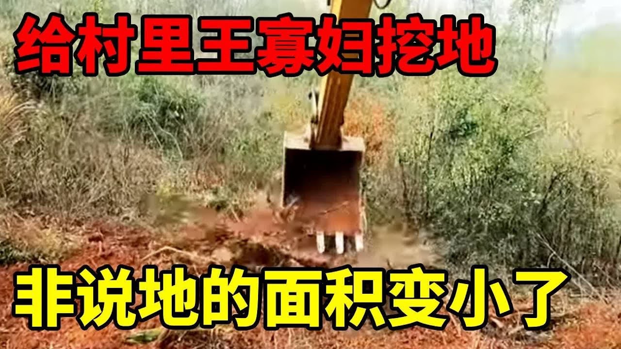 给村里的王寡妇挖地，非说地的面积变小了。#挖掘機 #挖掘機日常 #生活vlog #挖机 #农村 #鱼塘 #解压