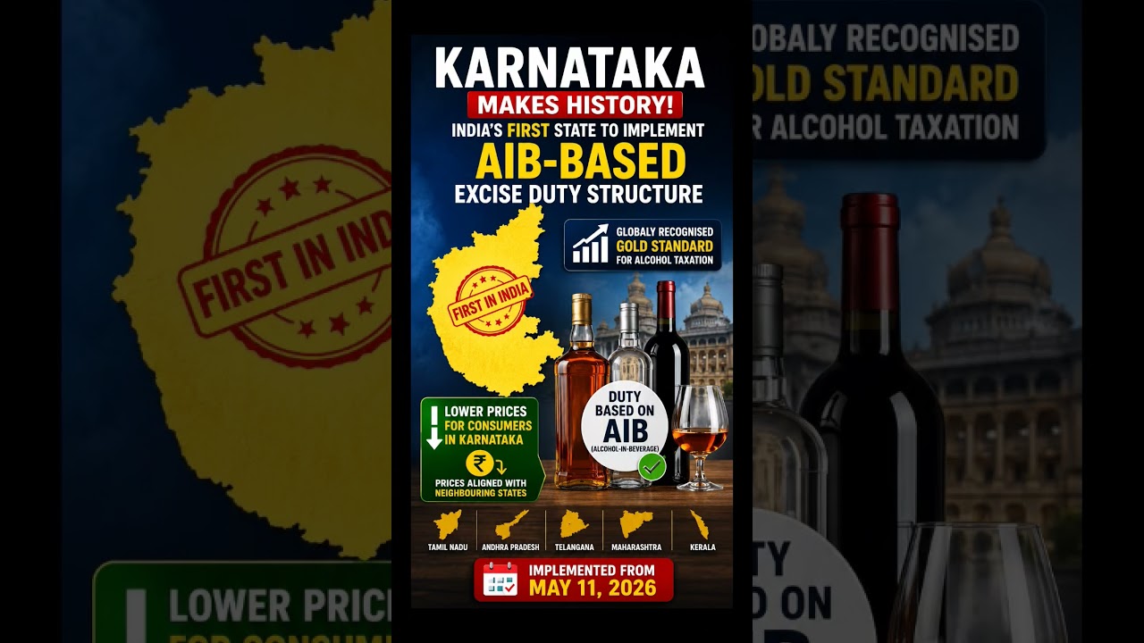 Karnataka Makes History: India&rsquo;s First AIB-Based Liquor Tax System! #karnataka #alcohol  #bangalore