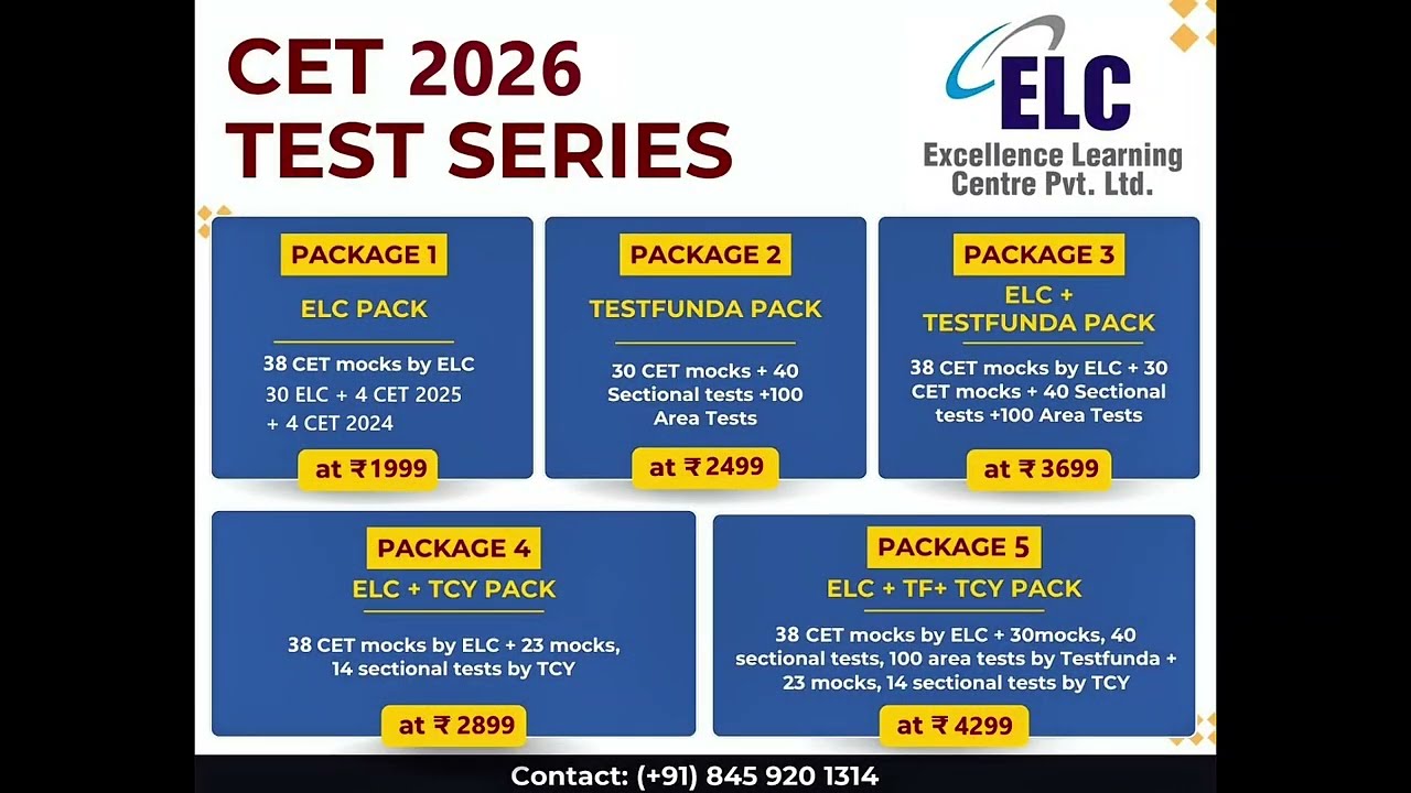 ELC's MBA CET Mock Test Series | Choice of Toppers since 2009