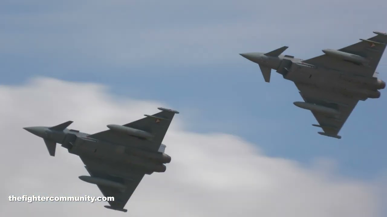 (4K) RIAT 2022. Austrian Eurofighters & Hercules Tactical Display