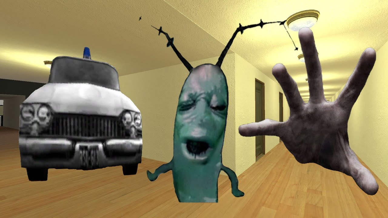 Plankton Aughh, Patrulla And Scary Hand Nextbot in The Hole Nextbot Gmod