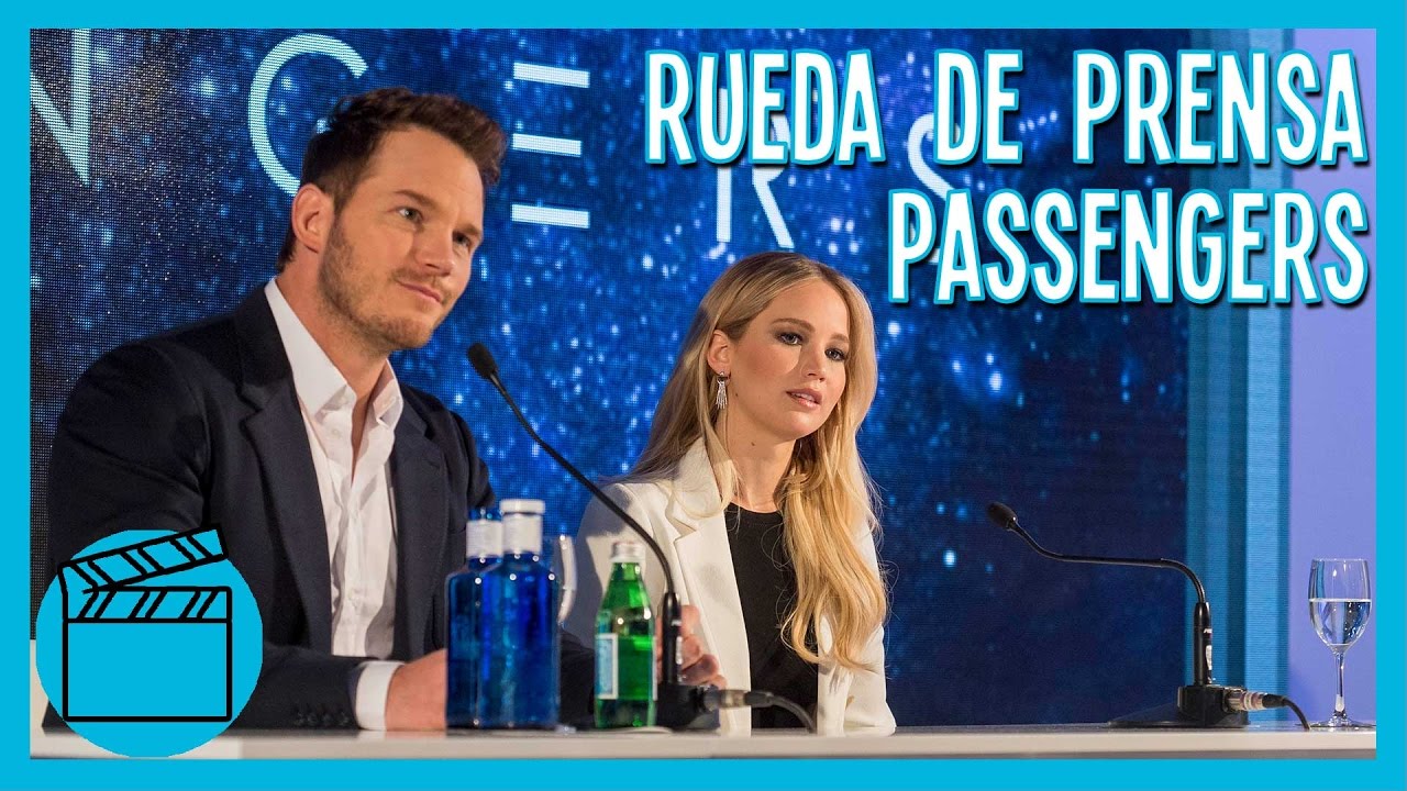 Passengers: Jennifer Lawrence y Chris Pratt en la rueda de prensa de Madrid (España)