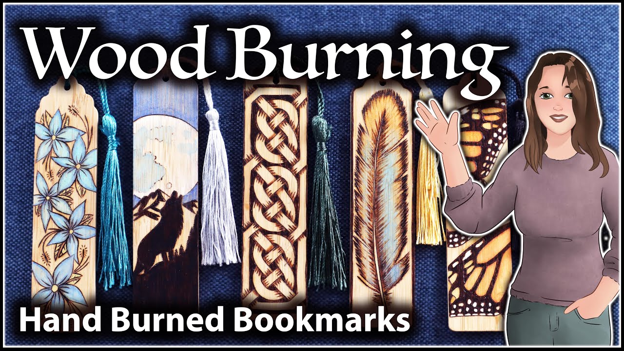 5 Pyrography Bookmark Designs for Any Skill Level | Wood Burning Time-Lapse