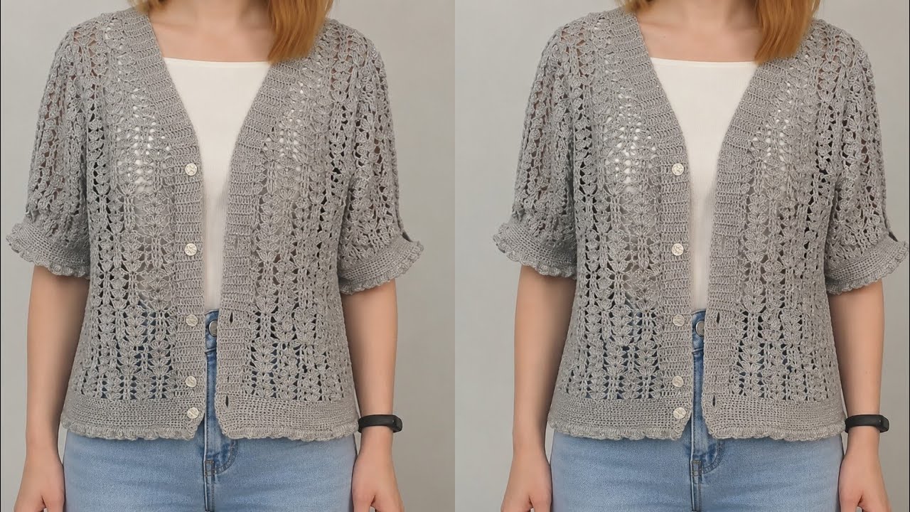 SUPER EASY💯✨ Crochet Women Sweater Pattern 💯 How to Crochet Women Blouse Cardigan Stitch only 