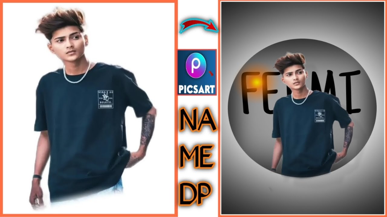 Apne Naam Ki Dp Banane Ka Tarika🥰[FEEMI EDITOR]|PICSART|Apne Naam ki Dp Kaise Banaen🤔{New Track}