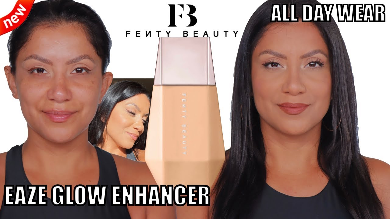 *new* FENTY BEAUTY EAZE DROP'LIT GLOW ENHANCER REVIEW & WEAR TEST *oily skin* | MagdalineJanet