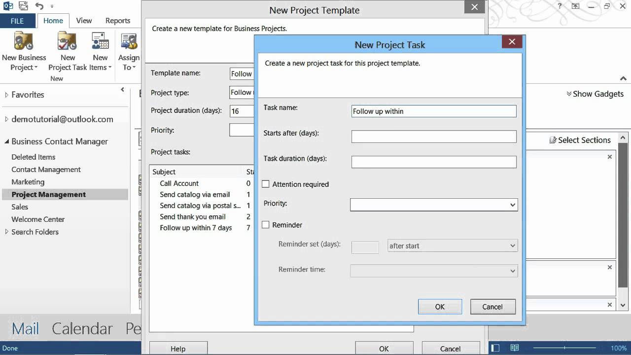 Microsoft Office BCM 2013: Creating a Project Template | K Alliance