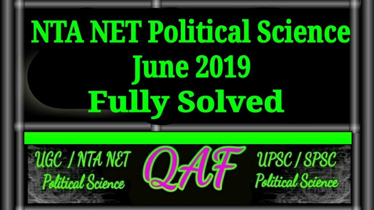 NTA NET JUNE 2019 Solved Question Paper