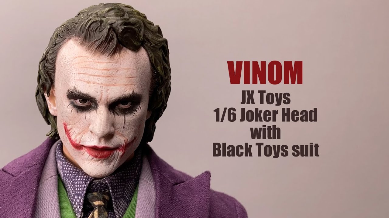 Фигурка - 1/6 JX toys Joker head on Black Toys outfit set - Custom Joker Figure