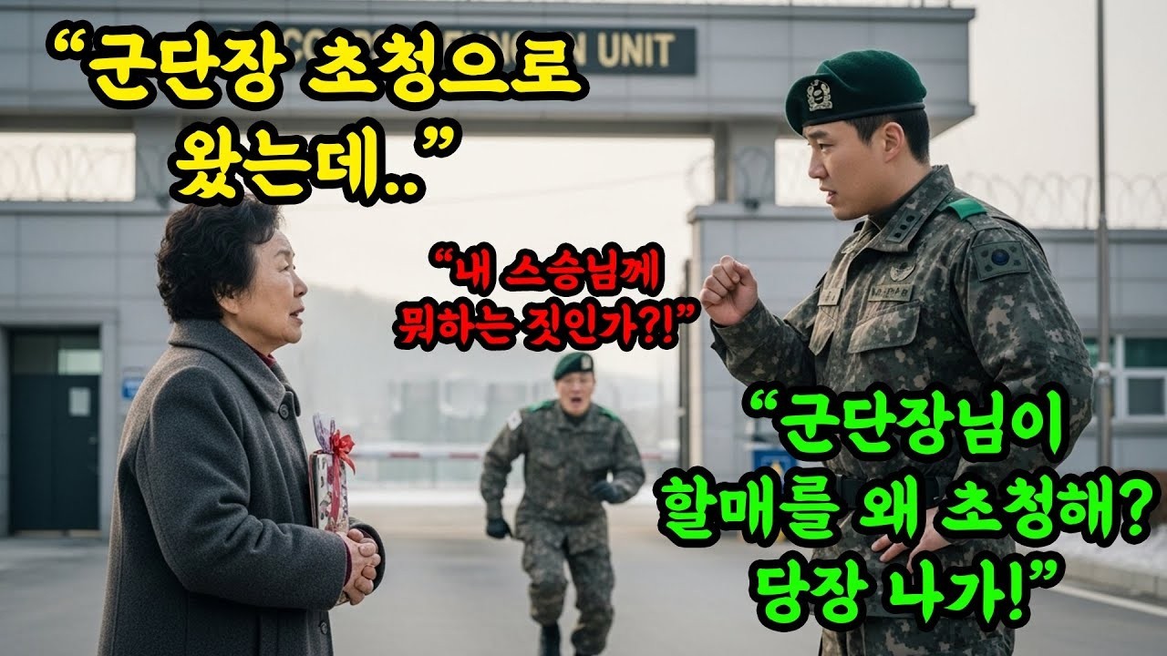 군단장 보러왔다고 하자 쫓겨난 할머니, 이 모습을 본 군단장은 '당장 군복 벗어' #오디오북