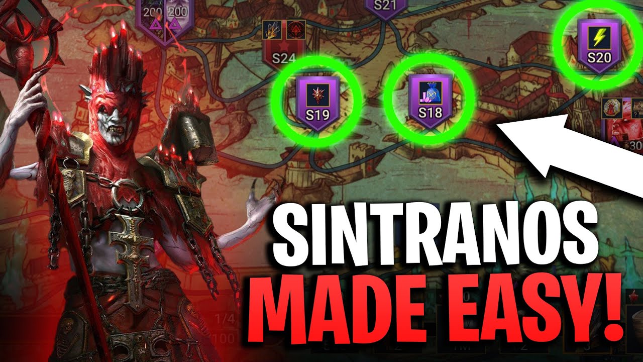 How to Complete the HARDEST STAGES in CURSED CITY! - Raid Shadow Legends Sintranos Guide