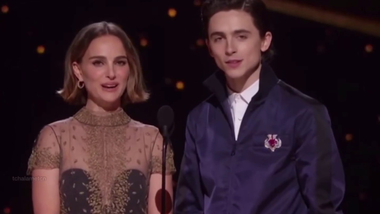 Timothée Chalamet & Natalie Portman presenting Best Adapted Screenplay at 92nd Oscars(Timmy cut)2020