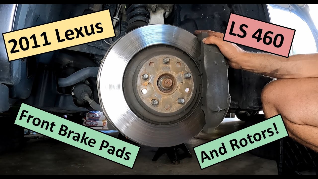 Передние тормозные колодки и диски для Lexus LS460 2011 года выпуска.