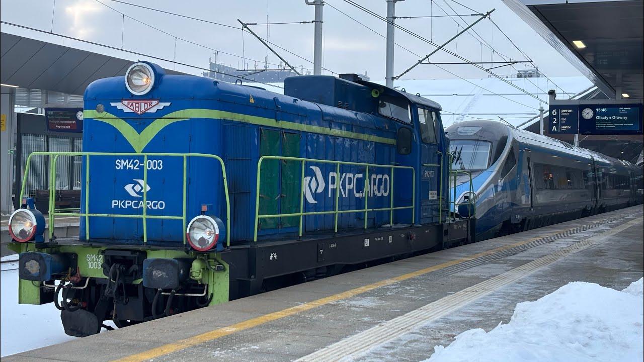 Awaria Pendolino ED250-007 – pomoc SM42-1003 PKP CARGO na stacji Warszawa Zachodnia