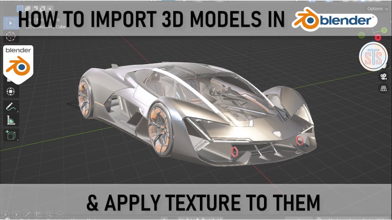 How to Import 3D Models & Apply Image Texture to them in Blender | Simple Technical Solutions