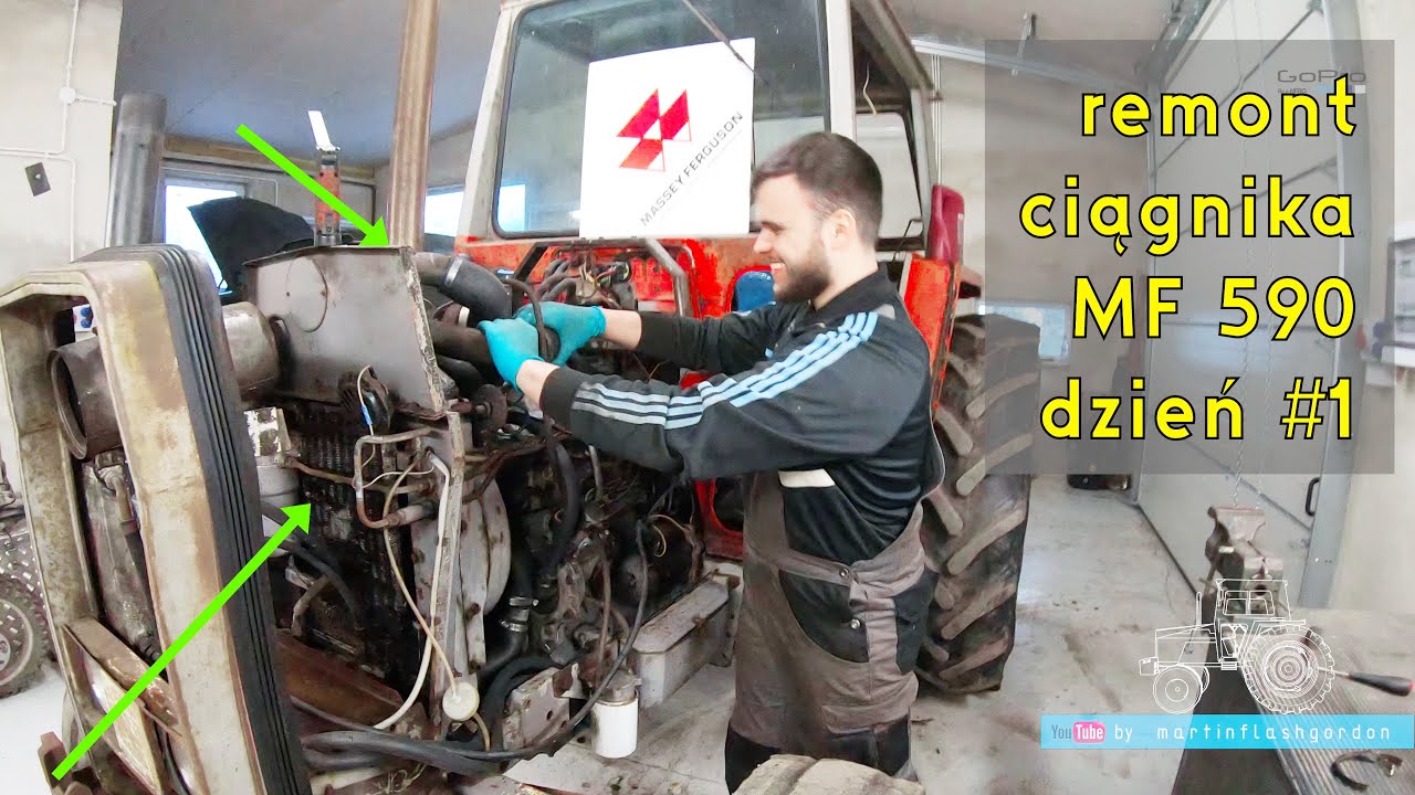 Remont ciągnika MF 590 dzień #1 | MF 590 turbo tractor recovery