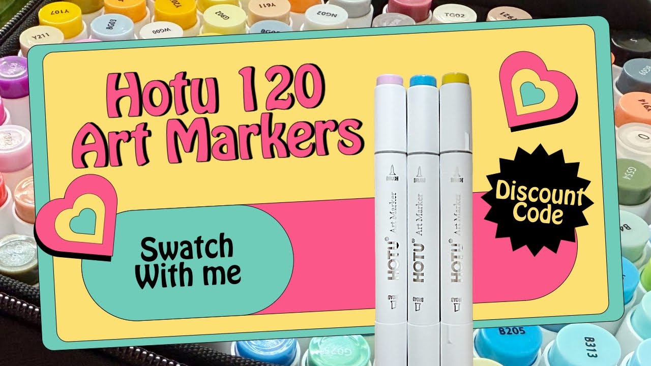 Hotu Alcohol Markers: 120 Art Markers with Swatches 🎨✨