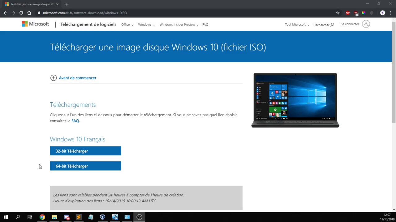 T&eacute;l&eacute;charger un iso de Windows 10 Officiel