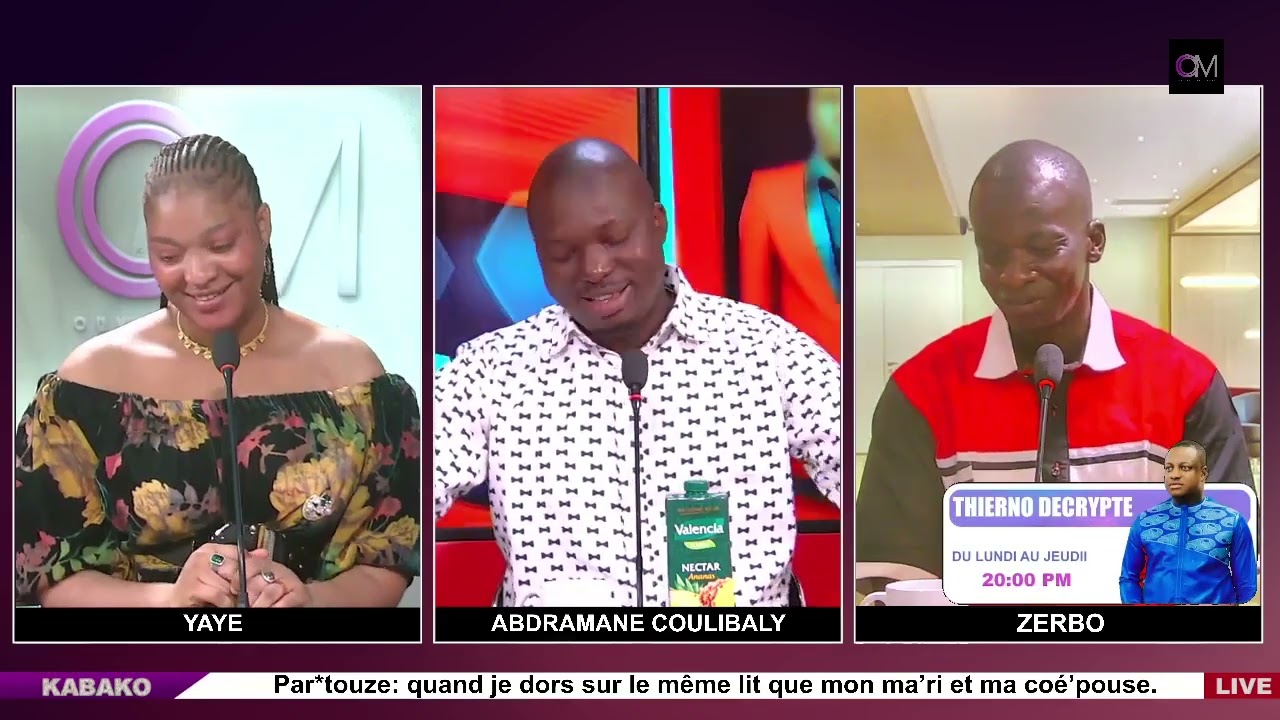 OM LIVE : #Kabako / Par*touze: quand je dors sur le même lit que mon ma’ri et ma coé’pouse.