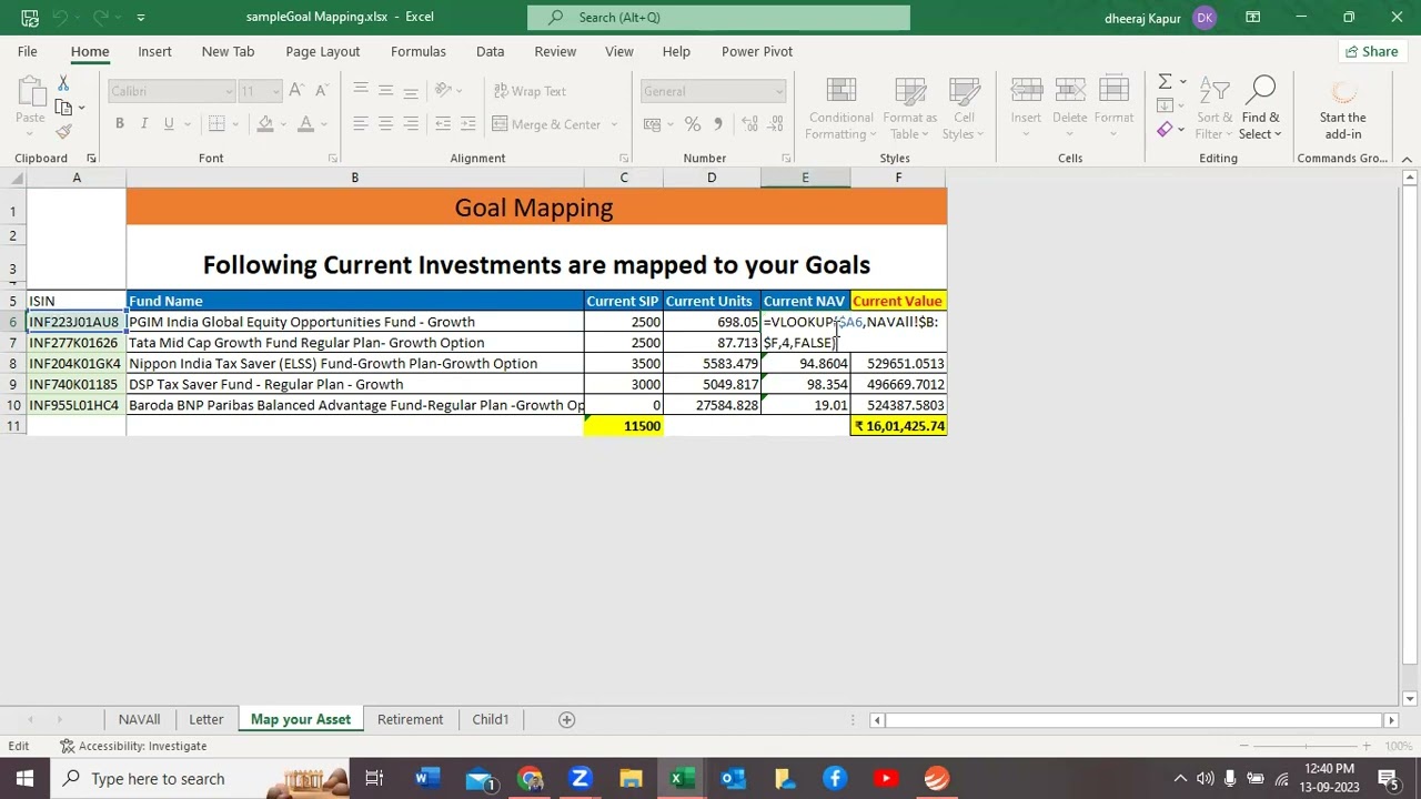 How to import NAV in excel from AMFI website
