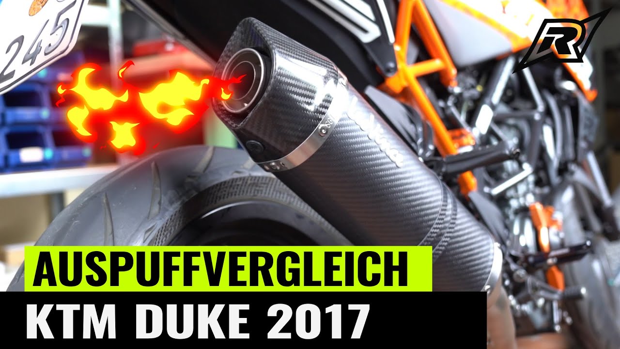 Auspuffanlagen Vergleich KTM DUKE 125   Giannelli, Leo Vince, Arrow, GP Carbon