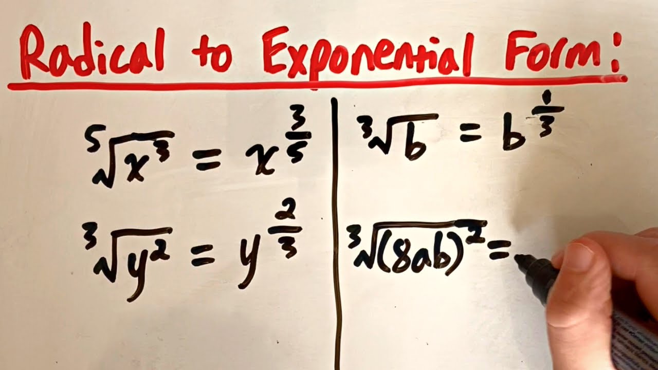 How to Convert from Radical to Exponential Form