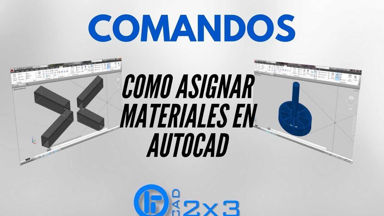Como Asignar Materiales en AutoCAD