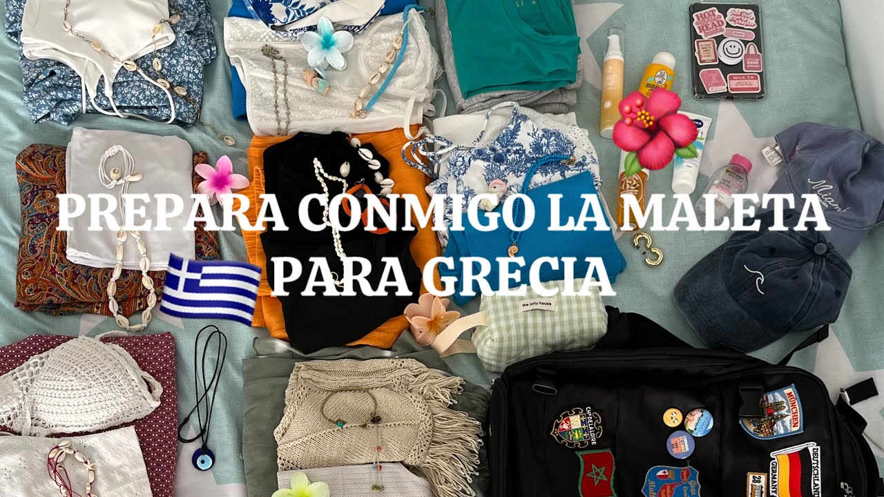 qué llevo en la maleta para viajar 9 días por GRECIA 🇬🇷🌺⛵️✨🏛️🍶🌿 organización, tips, outfits…