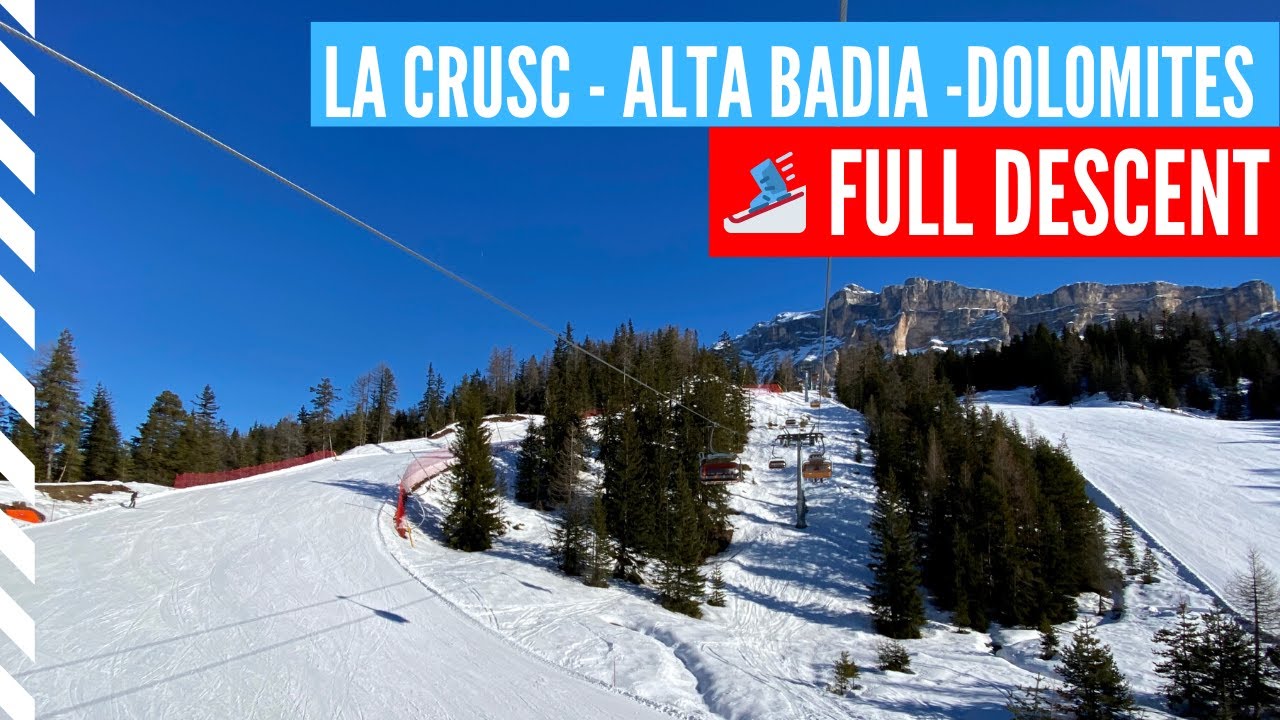 Dolomites - Alta Badia - La Crusc slope with new section ⛷
