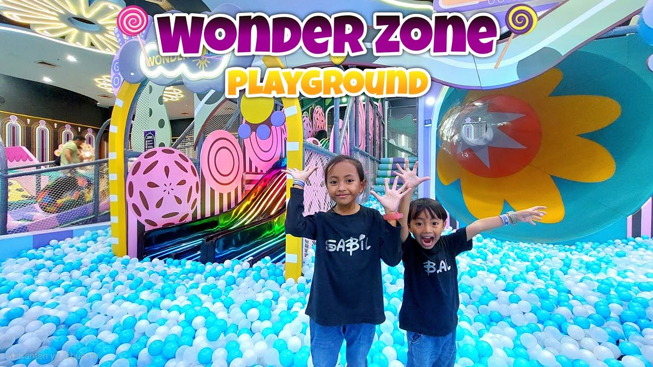 Main Perosotan Warna Warni, Ayunan & Mandi bola di Wonder Zone Playground