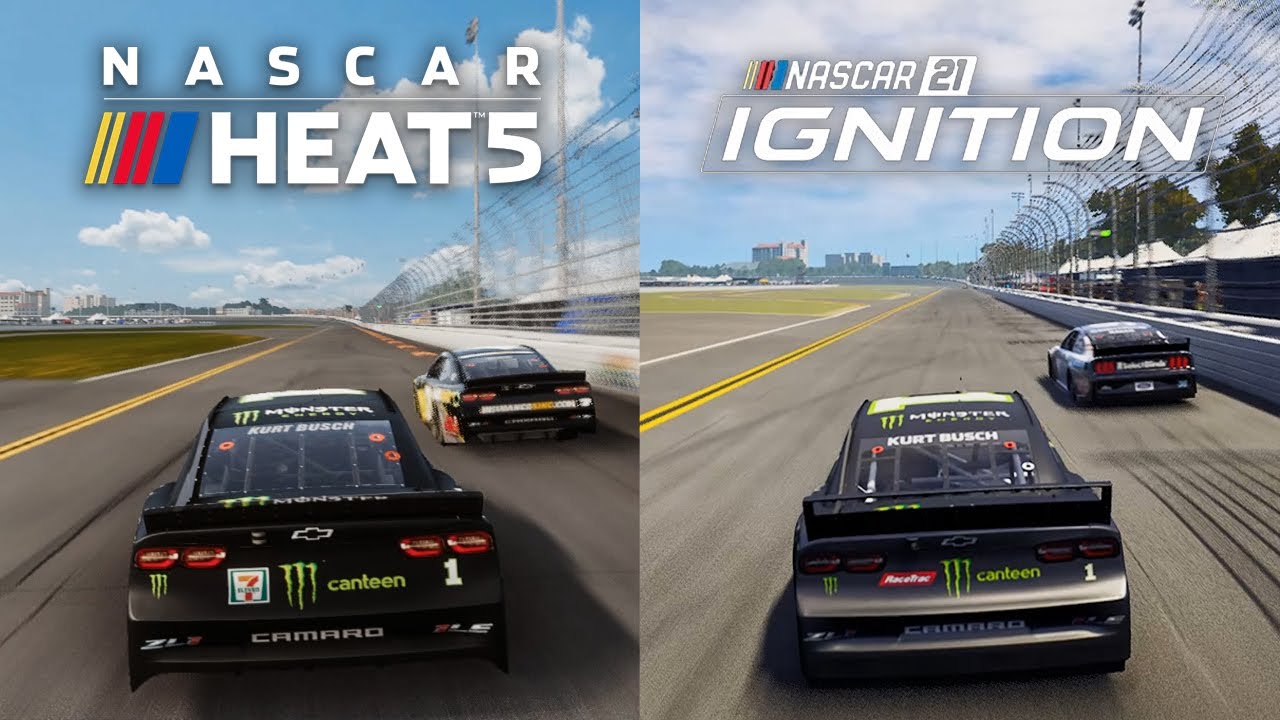 NASCAR Heat 5 vs NASCAR 21: Ignition | Direct Comparison