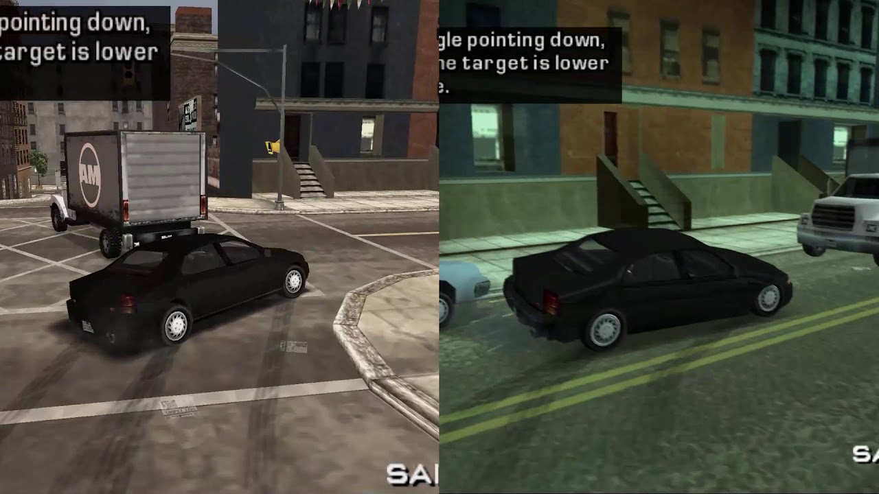 GTA LCS PS2 vs PSP test
