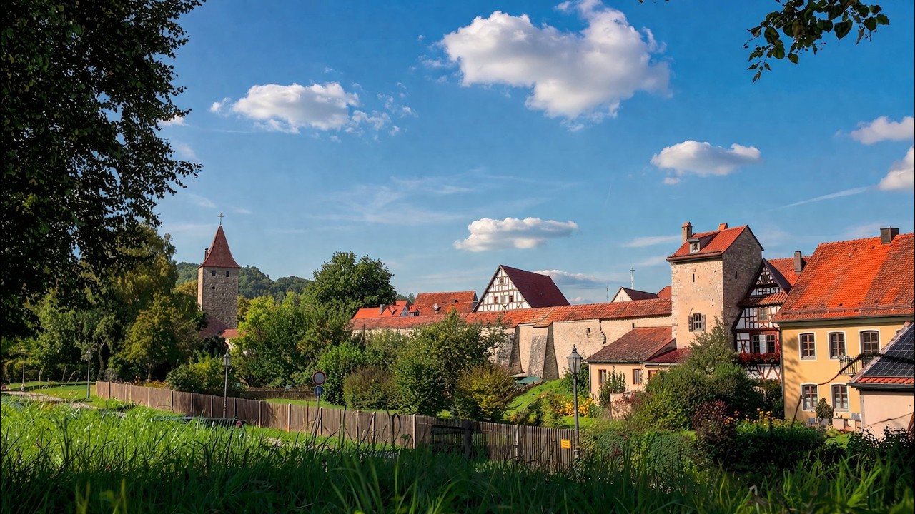 Dreamlike Summer Walk in Berching, Germany 🇩🇪 | Medieval Charm & Scenic Views