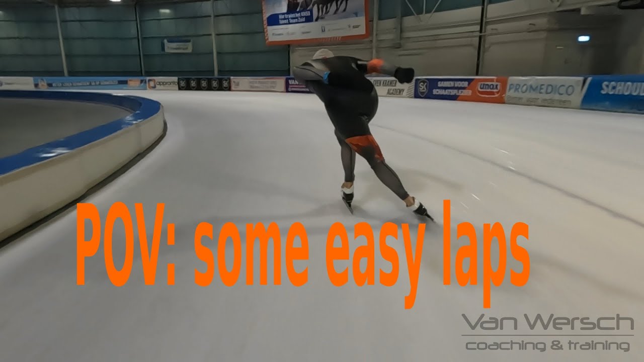 POV skate 4 laps at Ireen Wüst speedskating ring in Tilburg