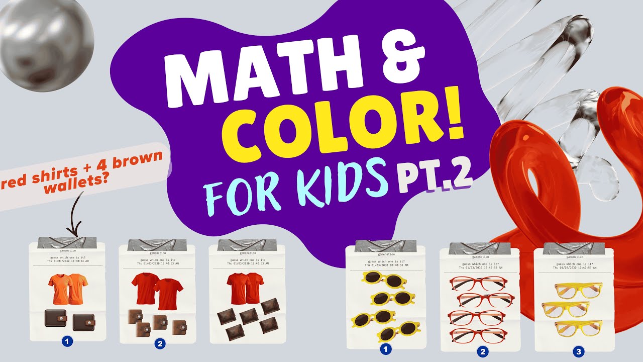 Math & Colors Game pt.2 | Count and Match for Kids