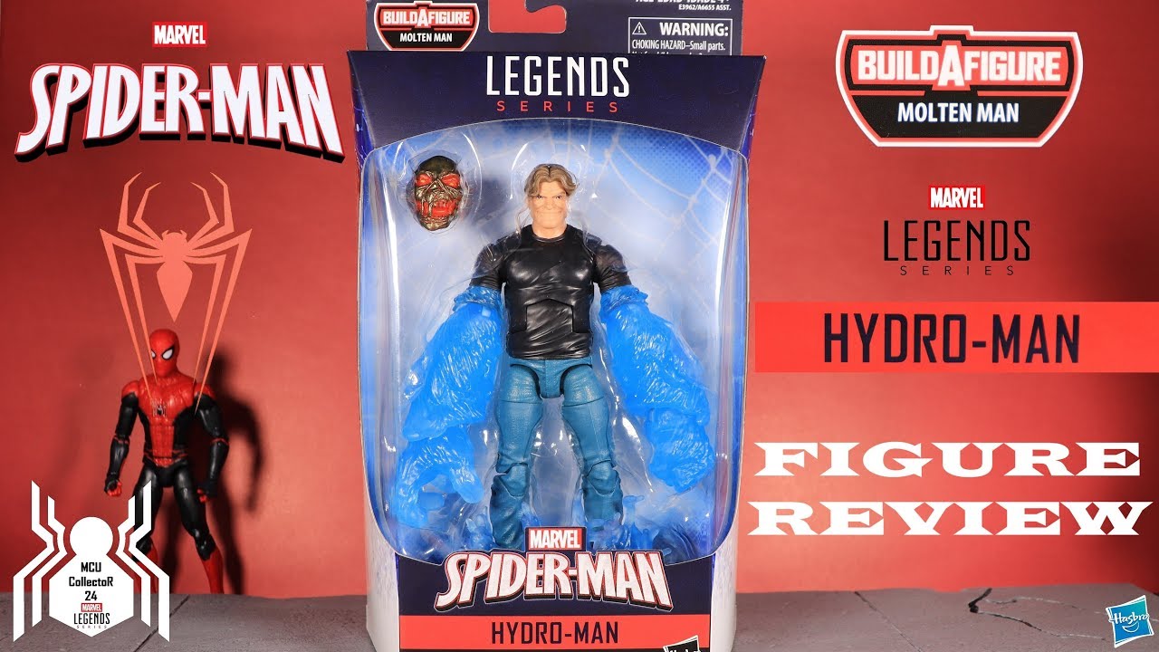 Marvel Legends HYDRO MAN Spider Man Wave 12 Molten Man BAF Figure Review