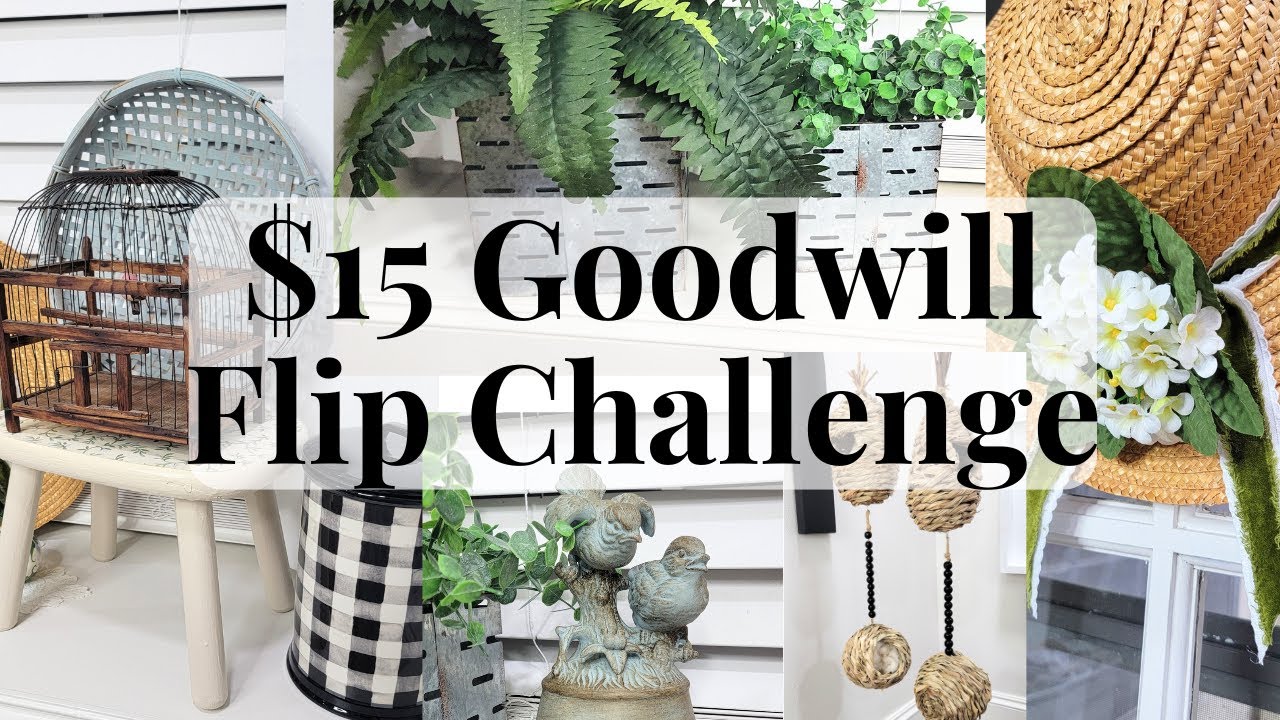 15 Minute $15 Goodwill Bins DIY Challenge