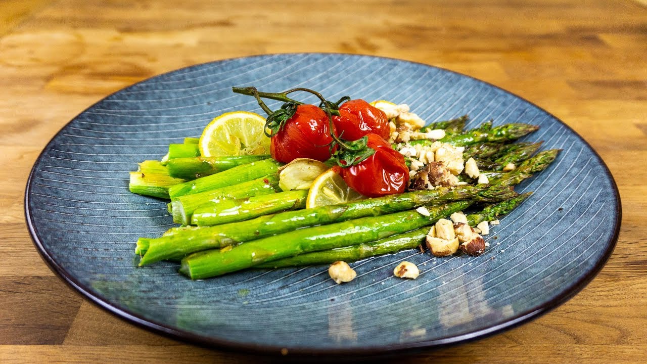 Grüner Spargel aus dem Ofen | schnelles und leckeres Rezept