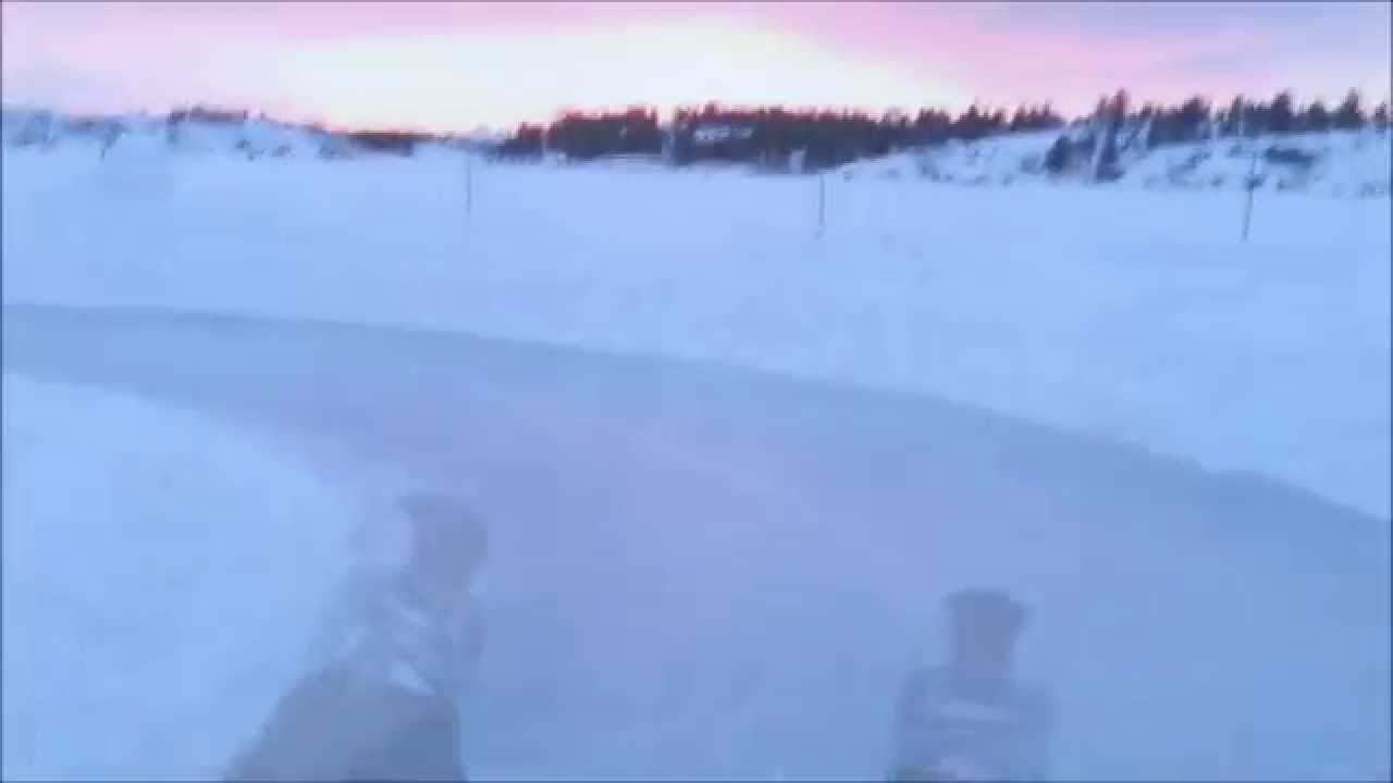 Ice Skating on frozen lakes, Canada, March 2014