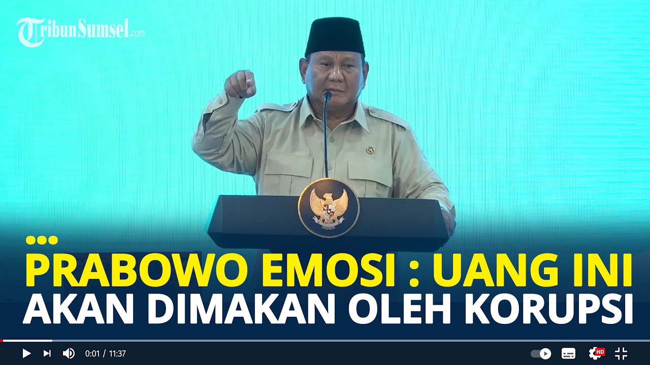 Nada Tinggi! Prabowo Emosi Jawab Tuduhan Hamburkan Uang MBG : Uang Ini akan Dimakan oleh Korupsi
