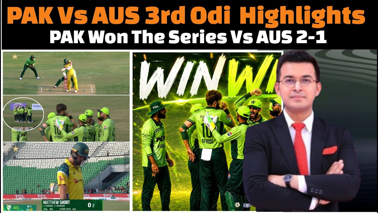 Pakistan vs Australia 3rd ODI match complete highlights 2026.