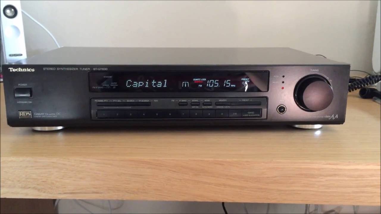 Technics ST-GT630 RDS Tuner Demo - Class AA - AM/MW/FM